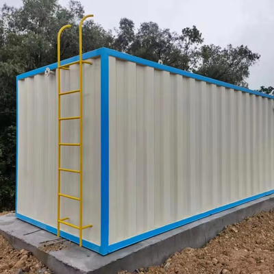 comprar 7500 kg Peso Tiendas de materiales de construcción Aguas residuales domésticas Instalaciones móviles integradas inteligentes de tratamiento de aguas residuales MBBR online manufacture