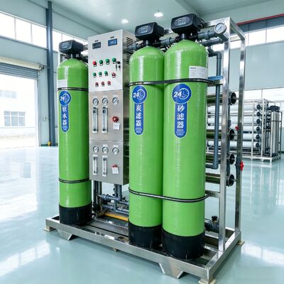 comprar Sistema de ósmosis inversa de alta capacidad de 1000 L/hora con control PLC y potencia personalizable para purificación industrial de agua Fabricación en línea