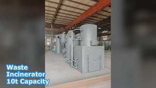 Incinerador de residuos 15 kg 10 t Capacidad de quemado